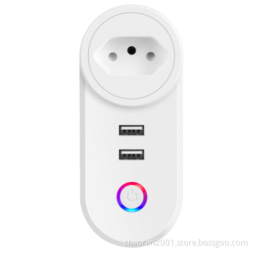 2018 Hot SaleElectrical Home Remote Control Wireless Mini Socket Work With Google Home Alexa Brazil Wifi Smart Plug